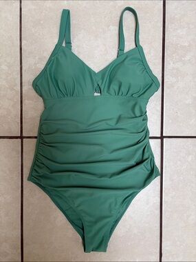 Mint Green One piece Tummy Flattering Swimsuit